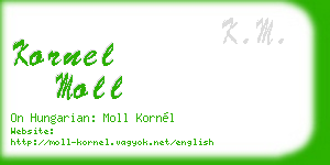 kornel moll business card