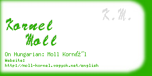 kornel moll business card